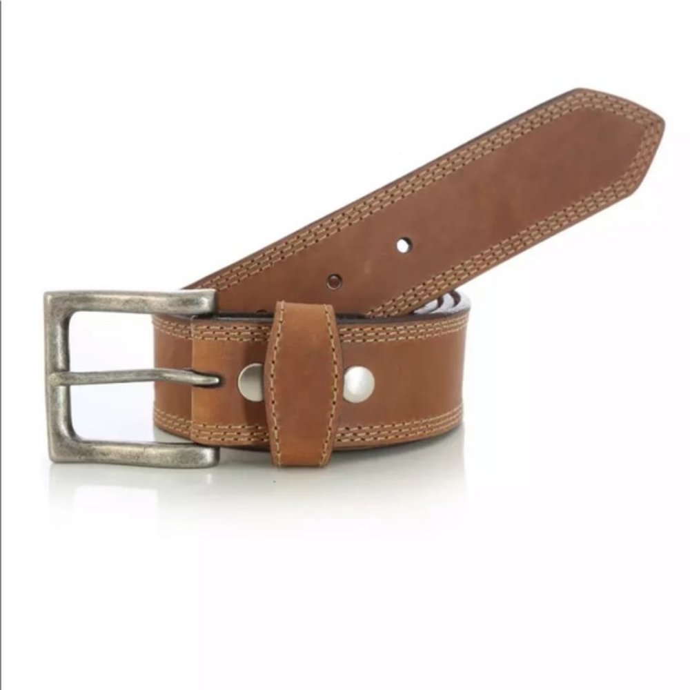 NEW Wrangler Rugged Wear Leather Belt Size 48